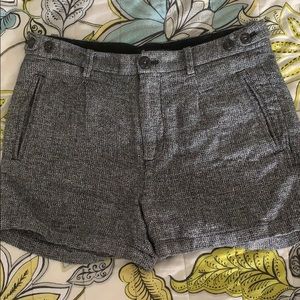 Madewell black & metallic linen shorts size 2